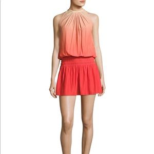 Ombre Paris Sleeveless Dress, Nude to Spring Red